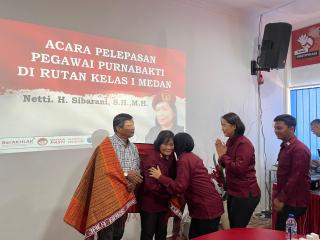 Rutan Kelas I Medan Gelar Pelepasan Pegawai Purna Bakti